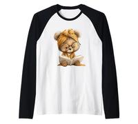 Gafas de Lectura Studious Plush Animal Bookworm Camiseta Manga Raglan