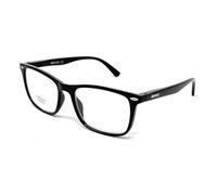 Gafas de Lectura VENICE CRYSTAL WAY. Estilo Retro Rectangular. Lentes Asféricas. Montura Ligera de Diseño Elegante para Presbicia y Vista Cansada (NEGRO, 1.5, Dioptrías)