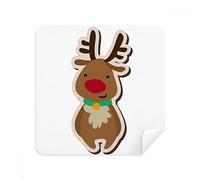 Gafas de limpieza de Navidad, diseño de Elk Cartoon, gamuza de gamuza limpiadora de pantalla de gamuza, 2 unidades