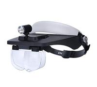 Gafas de lupa con lámpara con lámpara de lectura del hombre lupa 1.2x 1.8x 2.5x 3.5x Circuito de reparación de lentes HD Tablero de circuito de teléfono móvil Identificación de caligrafía Calligraphy