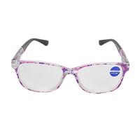 Gafas de luz azul, filtro de luz azul de gran tamaño Sensaciones suaves Marco floral púrpura Diseño simple y generoso Gafas de seguridad Nariz ligera Res para evitar la fatiga ocular(+250, 11#)