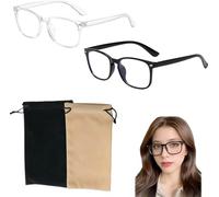 Gafas de luz azul unisex, 2 unidades con estuches, diseño elegante, protección para ojos, color negro y blanco, lentes integrados, ideal para trabajar frente a pantallas || ### Puntos de venta