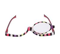 Gafas De Maquillaje Redondas, Anteojos De Aumento De Vidrio De Lectura Cosmética Plegable Gafas - 2,0