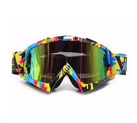 Gafas de moto Máscara de motocross, enduro, esquí, snowboard, cortavientos, antipolvo y antiarañazos - Mod.07 Lente de color
