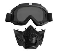 Gafas de moto Tuxxjzm con máscara facial extraíble, gafas de esquí,Gafas calientes antiniebla extraíbles - Gafas calientes antivaho, gafas de Airsoft Máscara Dirtbike Atv Motocross gafas para