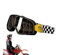Gafas De Motocicleta - Gafas Retro para Montar En Carretera | PC ATV Gafs De Esquí Anti Viento A Prueba De Polvo Gafs De Moto De Cross Fit Casco para Adultos Hombres Mujeres, Protección UV400