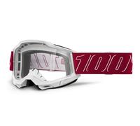 Gafas de motocross 100% Accuri 2 Redline con plexiglás transparente