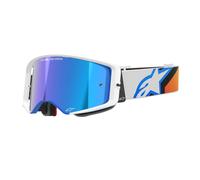 Gafas de motocross Alpinestars Supertech Corp azul-naranja con lente azul espejada