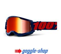 Gafas De Motocross MX STRATA 2 100% Masego Azul Claro / Espejo