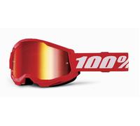 Gafas de motocross para niños 100% STRATA 2 rojo plexi