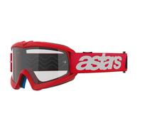 Gafas de motocross para niños Alpinestars Vision Youth Blaze rojas con lente transparente