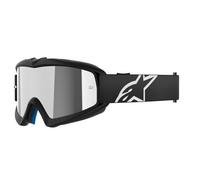 Gafas de motocross para niños Alpinestars Vision Youth Corp negras con lentes plateadas espejadas