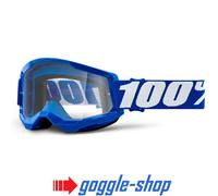 Gafas De Motocross Strata 2 100% Azul Claro / Lente Azul Espejo