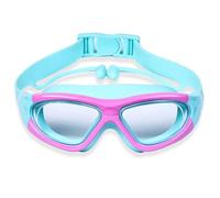 Gafas de natación Alta definición for niños y niñas, Gafas antivaho, Montura Grande, Silicona cómoda para Piscinas(Rose Red)
