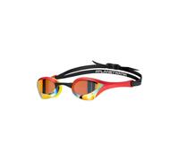 ARENA - anteojos de natación unisex Cobra Ultra Swipe Racing para hombres y mujeres, tecnología antivaho, lente de espejo de policarbonato, dorado/rojo