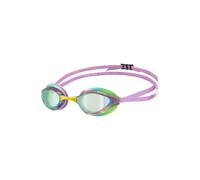 Arena Gafas natación Python Racing Unisex antivaho lente espejo doble correa Verde/Violeta/Verde