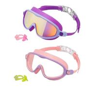 Gafas De Natación - Gafas Antivaho De Alta Definición para Niños | Gafass Anti-UV De Silicona Galvanizada para Niños | Gafass De Natación De Policarbonato A Prueba De Fugas | Juego Complet