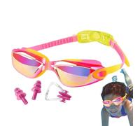 Gafas de natación juveniles: sello de silicona suave, lente antifugas, gafas deportivas | Gafas de natación impermeables anti niebla anti UV para niños, adolescentes, niños y niñas, ajuste cómodo para