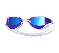Gafas de natación para adultos con junta impermeable de silicona 3D lente anti- de gran angular antiniebla de alta claridad puente nasal flexible y extraíble diseño facial para un ajuste cómodo