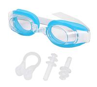 Gafas de natación para adultos, gafas de natación antivaho, gafas de esnórquel, buceo, con cubierta para la nariz, tapón para los oídos, niños y niños, gafas de natación para niños, marco grande