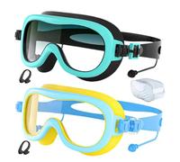 Gafas de natación para niños - Gafas de natación para piscina, antivaho, protección UV, a prueba de fugas y amplia visión, niños de 3 a 14 años, al aire libre, playa, mar, lago, piscina