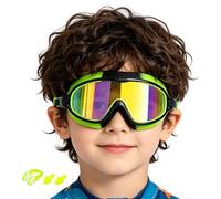 Gafas de natación para niños - Gafas impermeables con amplia vista a prueba de fugas 16,5 x 6,5 cm | Gafas de natación con montura grande | Gafas de natación con montura grande | Gafas de natación