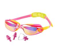 Gafas de natación para niños, para niños y adolescentes, impermeables, antivaho, protección UV, sello de silicona suave, ajuste de visión transparente, para piscina, lecciones, uso al aire libre
