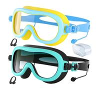 Gafas De Natación Para | Protección UV Amplia Visión Impermeable - Gafas de piscina para adolescentes con pinza nasal | Para De 3 A 14 Años Piscina Al Aire Libre Playa Mar Río Y Lago Y Parque Acuático