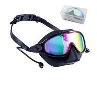 Gafas de natación tristes para niños | Antivaho, visión amplia, con protector nasal y tapones para los oídos | Gafas de natación para niños,Para exteriores, piscina, edad 3-14 niños y niñas