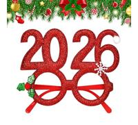 Gafas de Navidad | 2026 Dress Up Eyewear, 16,2 x 13 cm Holiday Party Eyeglasses - For Kids Teens Adults Attendees Hosts Night Celebration Office Dinner Caroling Family Gathering Themed Event New Year