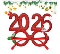 Gafas de Navidad Divertidas Para Adultos,2026 Accesorios para de Fotos - Gafas de de Fotos | Para Niños, Adolescentes, Adultos, Oficina, Cena de Canciones de Navidad, Evento Temático