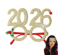 Gafas De Navidad Divertidas Para Adultos | Accesorios de Fotomatón 2026 | Gafas Decorativas de Accesorios - Para Niños Adolescentes Adultos Cena De Oficina Villancicos Evento Temático Desfile Navideño