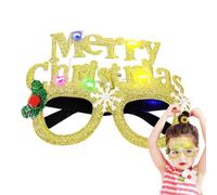 Gafas de Navidad LED - Accesorios luminosos para fiestas | Muñeco de nieve