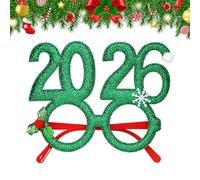Gafas de Navidad novedosas - Gafas de 2026, gafas decorativas para reuniones de vacaciones, agregan un toque alegre a los anfitriones, ideales para cenas temáticas de oficina, eventos de Año