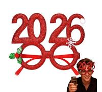 Gafas de Navidad Para Niños | Brillantes de Vestir 2026 | Accesorios De Gafas Decorativas | Para Adolescentes Y Adultos Así Como Cena De Oficina Reunión Familiar Desfile Festivos Año Nuevo Actividades