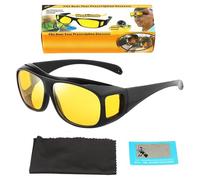 Gafas de noche genéricas para conducción, ajuste ergonómico | Tratamiento antideslumbramiento y antiviento para la conducción, para hombres y mujeres mayores, sensibilidad arena lluvia crepúsculo