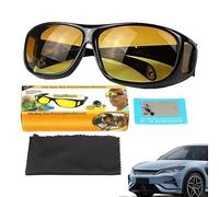 Gafas de noche para conducir, ajuste ergonómico, resistentes al viento, color amarillo, para hombres y mujeres, ancianos, sensibilidad, lluvia, niebla, atardecer, caminar, ciclismo