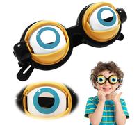 Gafas de ojo para actuaciones, gafas divertidas para adultos, novedosas gafas de fiesta de ojo grande, gafas de broma loca con acción de parpadeo manual, gafas tontas con globo ocular parpadeante (02)