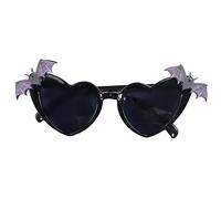 Gafas de ojos de murciélagos en forma de corazón, gafas de sol del corazón - Gafas de sol de amor ,Gafas de protección UV de gafas elegantes, accesorios fotográficos al aire libre para niños