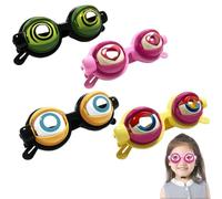 Gafas de ojos locos, 4 pares de gafas locas para fiesta, gafas divertidas creativas, accesorio perfecto para Halloween, carnaval y festivales