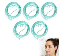 Gafas de Oxígeno para Adultos, Tubo de Oxígeno de Silicona Transparente, Cánula de Oxígeno Nasal Montada en la Cabeza, Adecuado para Equipos de Terapia Respiratoria y de Inhalación