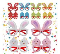 Gafas de Pascua | 12 Piezas Decoraciones Brillantes y Divertidas para Fiestas - Monturas de Gafas Accesorios para Pascua | para Día del Niño, Sesión de Fotos, Cosplay, Escenario, Adultos, Niños y