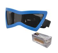 Gafas de Perros Raza pequeña, de Sol de Cachorros, 10x4.5cm/3.94x1.77 Pulgadas Strap de Gafas de Mascotas, protección UV, diseño a Prueba de Viento Negro, 1 par de Viajes en Playa PC Aventura PC