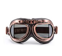 Gafas de protección de Moto retro a prueba de viento y arena gafas de carreras de café de motocicletas (Copper, Smoke)