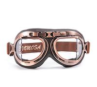 Gafas de protección de Moto retro a prueba de viento y arena gafas de carreras de café de motocicletas (Copper, Clear)