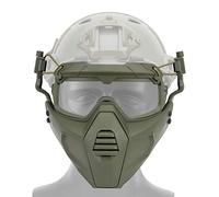 Gafas de protección para casco rápido, con máscara facial extraíble, aptas para airsoft, paintball, fiesta de Halloween