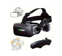 Gafas de realidad virtual 3D compatibles con iPhone y Android - Sensor de proximidad, compatibilidad con mando, doble lente ajustable, PVC,