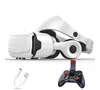 Gafas de Realidad Virtual, 3D VR Gafas con Controlador Bluetooth para Juegos Visión Panorámico VR Glasses para iPhone 13 Pro Max/13 Pro/13/12/11, para Samsung Galaxy S21, Huawei, Xiaomi
