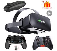 Gafas de Realidad Virtual, Casco 3D para Teléfono Móvil, Lentes, Dispositivos, Viar Smart, Smartphones, Celulares, Juegos, Set de Visualización Headphone No Remote