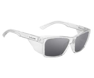 Gafas de seguridad Bollé STKS 420 con marco de cristal y lente ahumada, diseñadas para apoyar la protección ocular, durabilidad y comodidad para el trabajo en el sitio y el uso profesional diario.